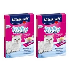 비타크래프트 밀키 멜로디 퓨어 고양이 스낵 70g, 우유맛, 2개, 2개