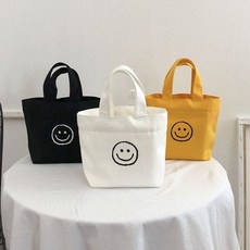 귀여운 가방 데일리 스마일 미니 에코 캔버스 BYK 95 백 복조리 숄더 패브