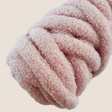 [정글스튜디오] 뽀글이 자이언트얀 벨벳 실 500g 1kg 가방 만들기 테디얀 빅얀 점보얀 핸드 핑거니팅, 9.베이비핑크, 1개