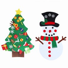 1세트 펠트 크리스마스 트리 눈사람 게임 키즈 선물용 홈 DIY 선물 나비다드펜던트, 06 1set Advent calendar