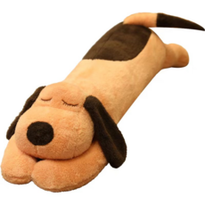 귀여운 안고자는인형 강아지 바디필로우 롱쿠션 임산부바디필로우, (갈색)