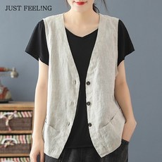 린넨니트조끼
