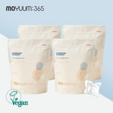 [모윰365] 비건인증 식기세척기 캡슐세제 무향 4개 세트