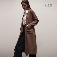 지오송지오 [온플/런칭가79 900원] 23FW 울 블랜디드 롱 니트코트 258333