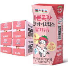 바른목장 프리바이오틱스 딸기우유125ml(96팩), 125ml, 96개