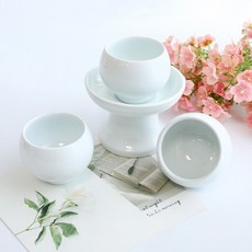 [박씨상방] 백자 술잔 받침세트H, 1개