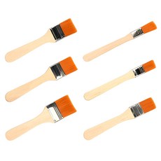 6Pcs 와이드 플랫 페인트 브러시 대 세척 브러시 세트 바니시 수채화 아크릴 페인팅 가구용 브러시 클리너, Yellow small model 6, 1개