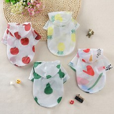 강아지 귀여운 프린팅 M L XL 중형견 대형견 우비 레인코트, 레드, 1개