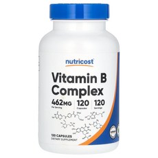 Nutricost 비타민B 복합체 캡슐, 462 mg, 120 개, 1개