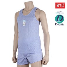 런닝 순면 사각 BYC 60수 남자속옷 데오니아 트렁크 남성팬티 상하세트 2종 *B!ust