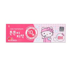 헬로키티 튼튼이치약 천연딸기향, 80g, 4개