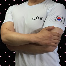 로카티 국산 효성 PX 정품 군인 군대 군용 커플 화이트 ROKA 반팔 티셔츠