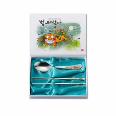 범내려온다 어린이 스푼 젓가락 2P 세트, 단품