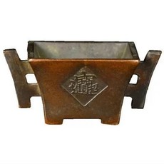 소품골동품 구리 향 버너 Xuande 스토브 소각로 촛대 삼각형 금속 공예 집 장식, 07 7, 1개
