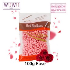 WUWUVISTA 100g/3.52oz 핫 왁스 제모 왁싱 히터 용 하드 콩 모든 헤어 제거 콩에 무통, 1개
