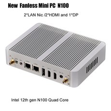 미니PC 디스플레이 N100 12 소프트 인텔 팜 11 윈도우 3 CPU 컴퓨터 미니 HDMI 라우터 DP 2 쿼드 LAN 방화벽 팬리스 코어 세대 1 PC, 8GB DDR4 256GB SSD, AU, Intel N100, 8GB, 1개
