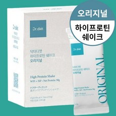 닥터디엣 하이 프로틴 쉐이크 단백질 식사대용 맛있는 분리유청 고단백 체중조절 단백질쉐이크, 다이어트쉐이크 체중조절 10포 초콜릿, 450g