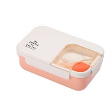 직장인도시락통 보온 소풍도시락통 전자렌지 사용 플라스틱 도시락통 + 스푼 1100ml JD-WHPTFH, 핑크, 3개