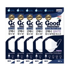 [2021년 6월 제조] 굿매너 KF94 마스크 대형 화이트 100매+증정품(KF94 마스크 2매)