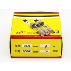 퓨즈 빠른 블로우 유리 튜브 퓨즈6x30mm 1A 250V F1AL250V100 개로트, 없음, 100개