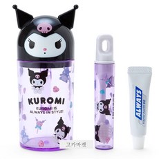 산리오 양치컵 새학기준비물 칫솔 양치컵세트 어린이집 준비물 칫솔케이스+양치컵+칫솔, 1세트, 쿠로미