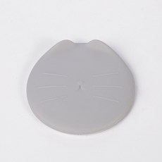 애완 동물 공급 휴대용 실리콘 개 고양이 통조림 뚜껑 애완 동물 식품 커버 보관 신선 유지 뚜껑 그릇 개 액세서리, 회색, 1개