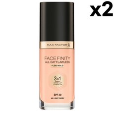 맥스팩터 페이스 피니티 파운데이션 40 라이트 아이보리 30ml 2팩 MAX FACTOR Face Finity, 1개, 기본