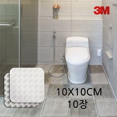 쓰리엠 SW 욕실타일용 투명 미끄럼방지 스티커, 반투명, 10개