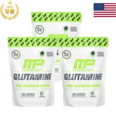 3통묶음 머슬팜 Essentials 글루타민 Glutamine 파우더 무맛 300g, 3개