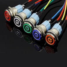 LED 3V 버튼 푸시 차량 스위치 소켓 전원, 전원버튼220V그린BL05758