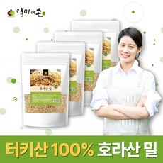 터키산 100% 호라산밀 2kg 대용량 호라산 산밀 고대곡물 오리엔탈밀 잡곡 쌀 밥 활용 추천