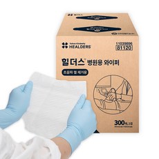 유한킴벌리 힐더스 병원용 와이퍼 300매 초음파젤 제거 다용도 타올 와이프올, 1개 - 젤제거