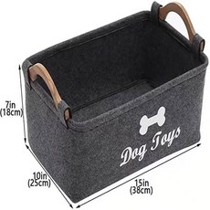 고양이 보관 바구니 친구 및 액세서리 정리에 내구성 폴리에스테르 소재 편리한, 1개, black dog