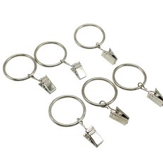 코텍 커튼링집게8p(소) 커튼롤러/커튼링/커튼링집게/커튼봉/커텐고리, 5개, 램덤발송