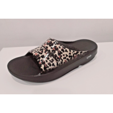 우포스 슬리퍼 쪼리 OOFOS OOahh Limited Slide Sandal Black/Leopard US 남성 7 여성’s 9 EU 40