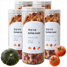  제로랩스 1kg 져키 소고기 닭고기 양고기 연어 황태 야채 국내산 노즈워크 대용량 강아지 간식, 5개, 영양가득 단호박 토마토 연어 져키 1kg 