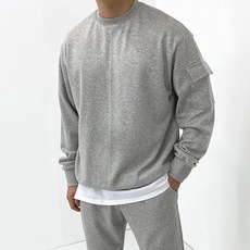  베럴댄나우 남녀공용 오버핏 포켓 카고 맨투맨  상품 이미지
