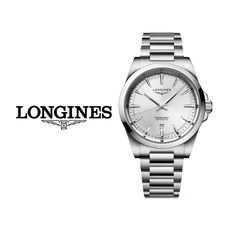 론진 LONGINES 콘퀘스트 오토매틱 화이트 남성 여성 메탈 손목시계 L3.830.4.72.6