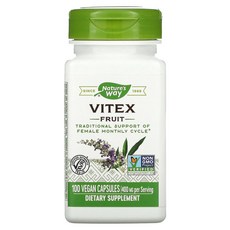 Nature's Way 네이쳐스웨이 바이텍스 Vitex Fruit 400mg 100정 캡슐, 1개,