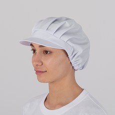 모던위생복 식품위생복 위생모자 MD-5024 HACCP위생모자 여자위생모 식품공장 위생모자, 화이트, 1개