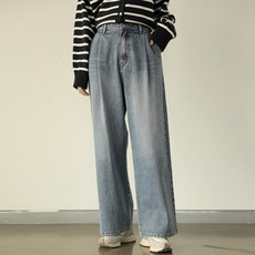 핀턱와이드청바지