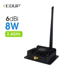 무선 라우터 신호 부스터 리피터 광대역 2.4 ghz 8 w EP AB003 용 edup 무선 wifi 파워 부스터 앰프, 단일, 단일