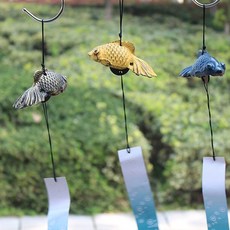 문종 산들바람 일본식 빈티지 벽걸이장식품 방 풍경 거실 방울 문장식 거는장식 문위, T19-금붕어