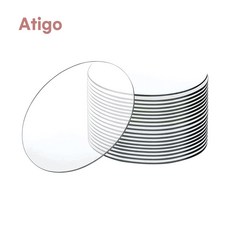 ATIGO / 국산 2mm 원형 투명 아크릴 판 2T 재단 홀가공 타공 무료, 1개, 281 ~ 300mm
