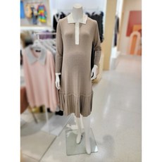 마더피아HY[임신선물] 임부복 임산부 배색 니트 플리츠 원피스 수유복 ROP2029