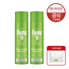 [플란투어] 39 파이토-카페인 샴푸 (가늘고 연약한 모발용) 250ml x2, 2개