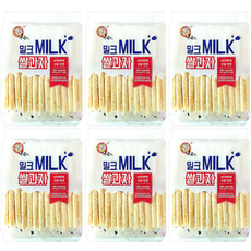 미성 패밀리 밀크 쌀과자 (우유 쌀과자), 6개, 240g