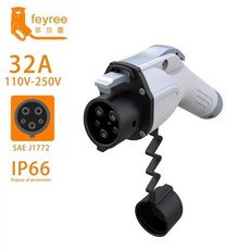 가정용전기차충전기 Feyree-EV 충전기 콘센트 SAE J1772 커넥터 1 16A 35KW 32A 7KW 전기 차량용 차량 충전 스테이션 EVSE Wallbox, 02 type1 32A_01 Type1