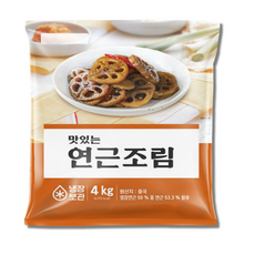 바이오마켓_식자재왕 맛있는 연근조림 4kg, 18개