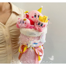 캐릭터 인형 꽃다발 8종 화이트 발렌타인데이 어린이날선물, 1개, 별의커비(생일), 33cm 1개, 별의커비(생일), 33cm